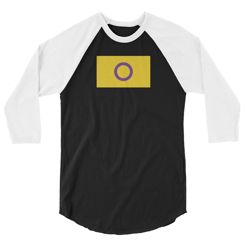 Intersex Flag 3/4 sleeve raglan shirt