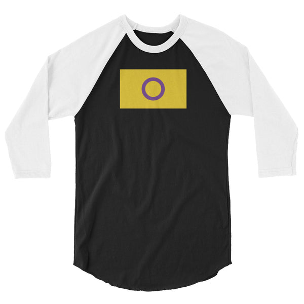 Intersex Flag 3/4 sleeve raglan shirt