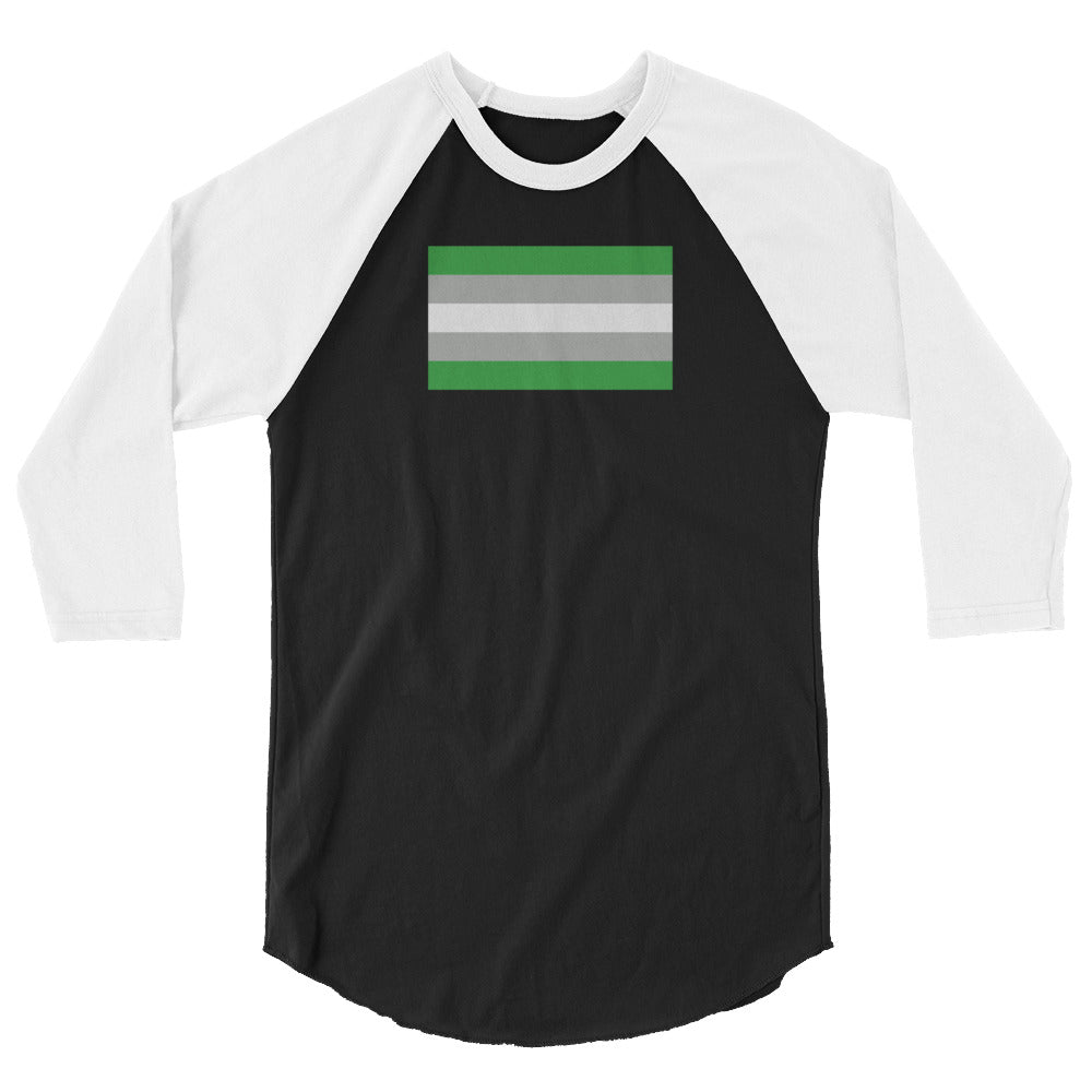 Gray Romatic Flag 3/4 sleeve raglan shirt