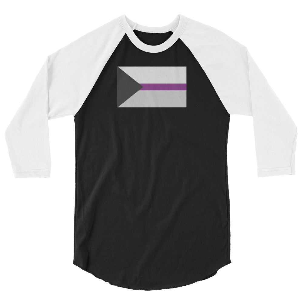 Demisexual Flag 3/4 sleeve raglan shirt