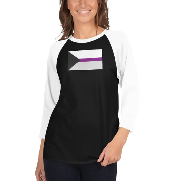 Demisexual Flag 3/4 sleeve raglan shirt