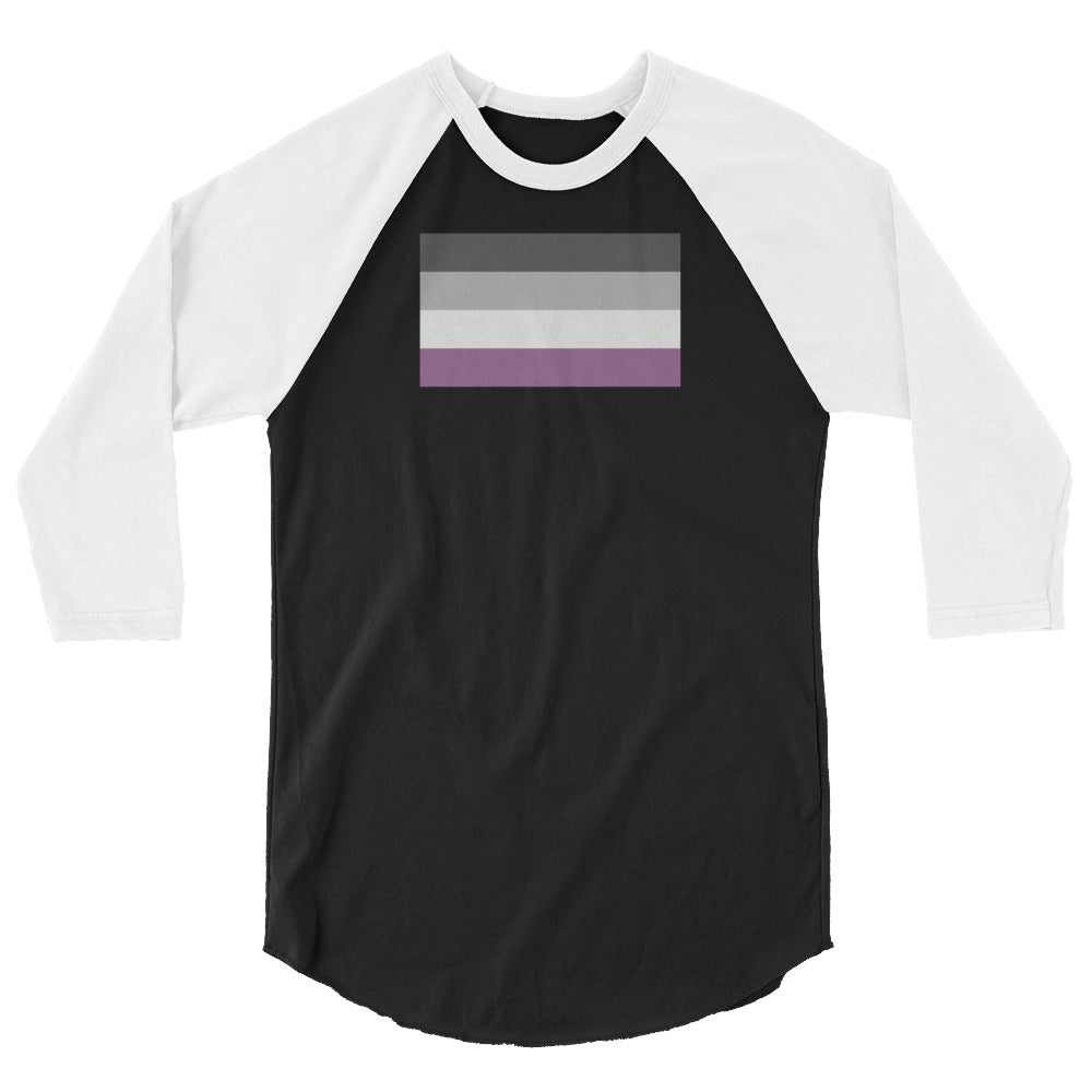 Asexual Pride Flag 3/4 Sleeve Raglan Shirt