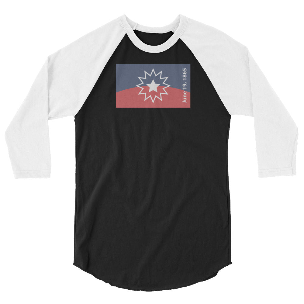 Juneteenth Flag  3/4 sleeve raglan shirt