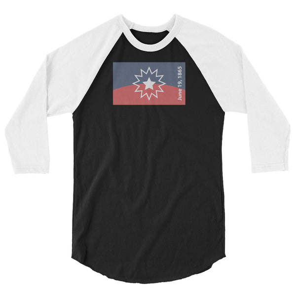 Juneteenth Flag  3/4 sleeve raglan shirt