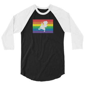 Netherlands LGBT Pride 3/4 sleeve raglan shirt