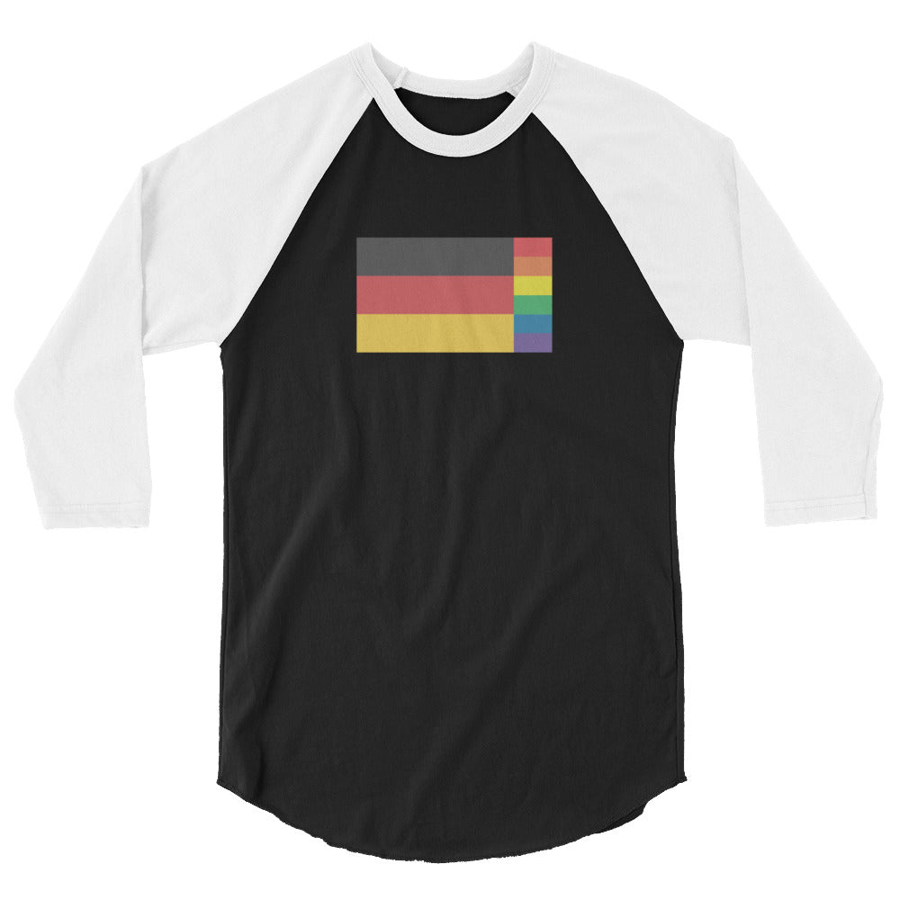Germany LGBT Pride Flag  3/4 sleeve raglan shirt