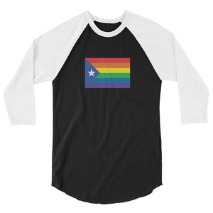 Catalonia LGBT Pride Flag 3/4 Sleeve Raglan Shirt