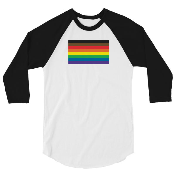 More Color, More Pride Flag 3/4 sleeve raglan shirt