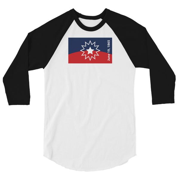 Juneteenth Flag  3/4 sleeve raglan shirt