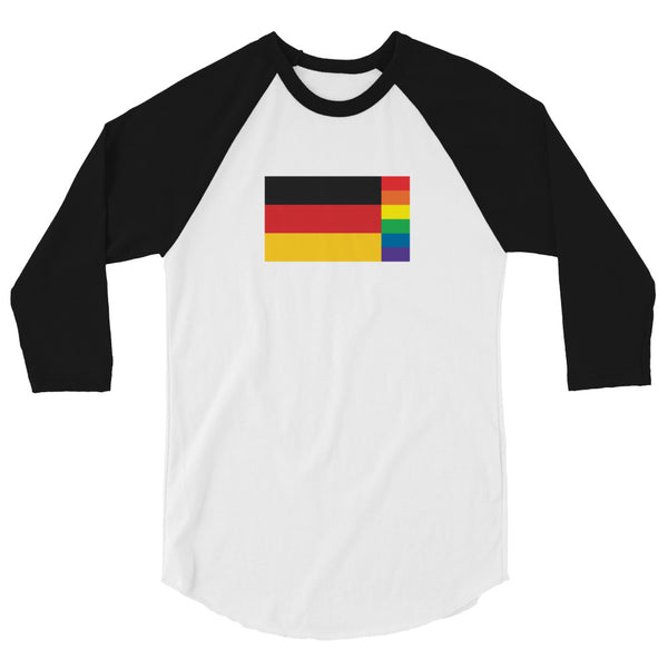 Germany LGBT Pride Flag  3/4 sleeve raglan shirt