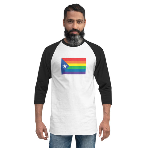 Catalonia LGBT Pride Flag 3/4 Sleeve Raglan Shirt