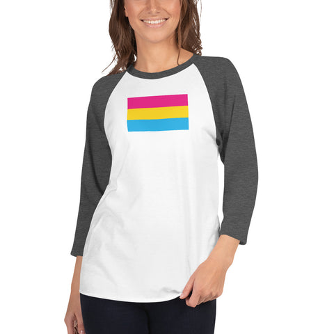 Pansexual 3/4 sleeve raglan shirt