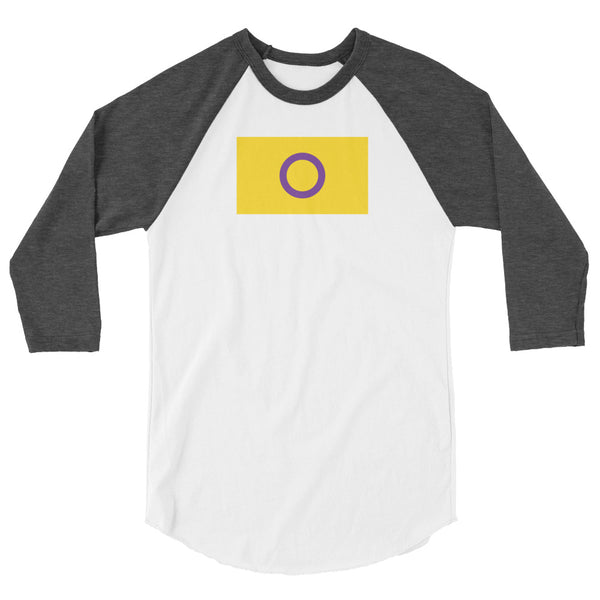 Intersex Flag 3/4 sleeve raglan shirt