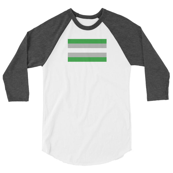 Gray Romatic Flag 3/4 sleeve raglan shirt