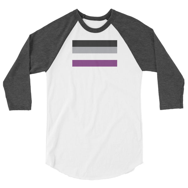 Asexual Pride Flag 3/4 Sleeve Raglan Shirt