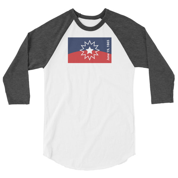 Juneteenth Flag  3/4 sleeve raglan shirt