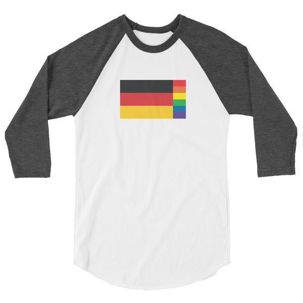 Germany LGBT Pride Flag  3/4 sleeve raglan shirt