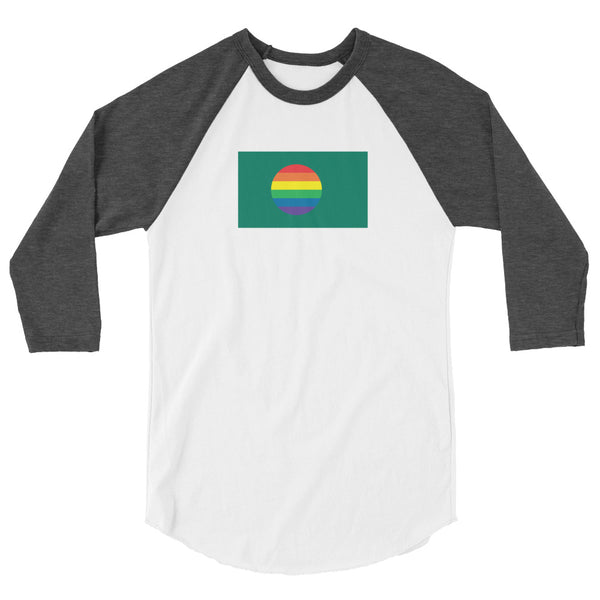 Bangladesh LGBT Pride Flag 3/4 sleeve raglan shirt