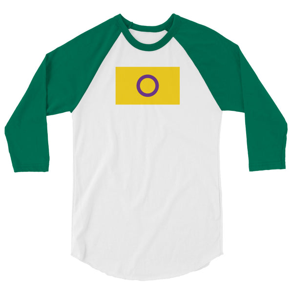 Intersex Flag 3/4 sleeve raglan shirt