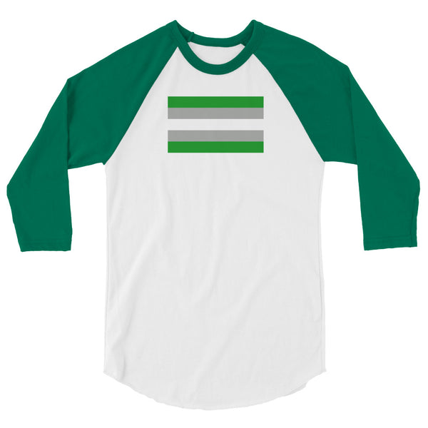 Gray Romatic Flag 3/4 sleeve raglan shirt