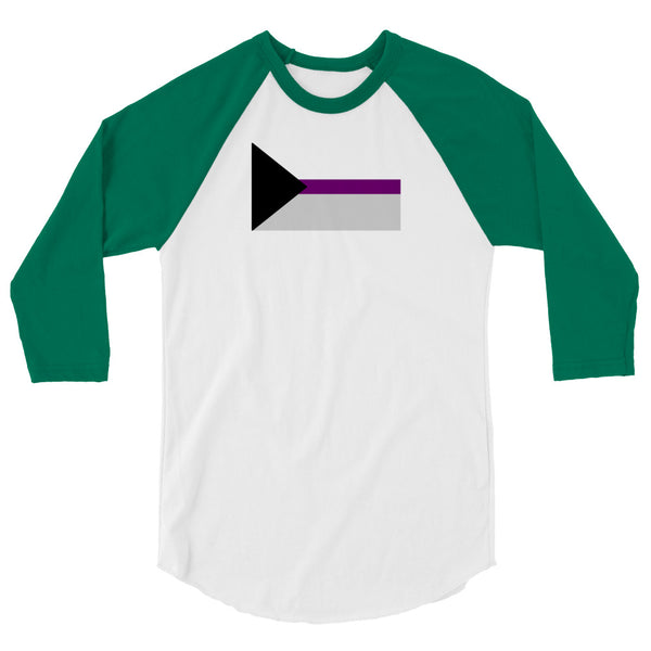 Demisexual Flag 3/4 sleeve raglan shirt
