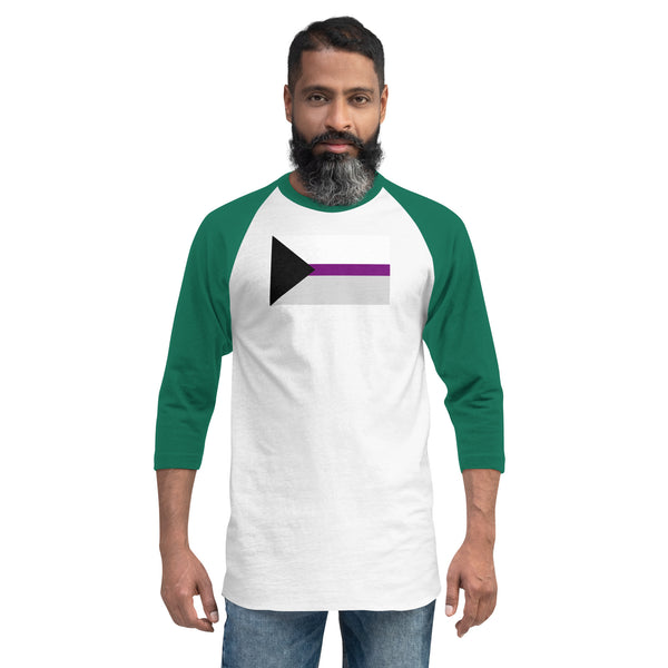 Demisexual Flag 3/4 sleeve raglan shirt