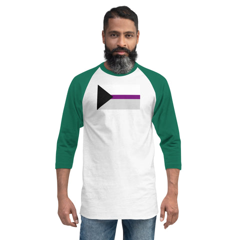 Demisexual Flag 3/4 sleeve raglan shirt