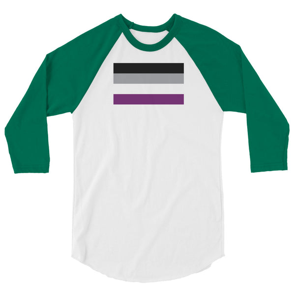 Asexual Pride Flag 3/4 Sleeve Raglan Shirt