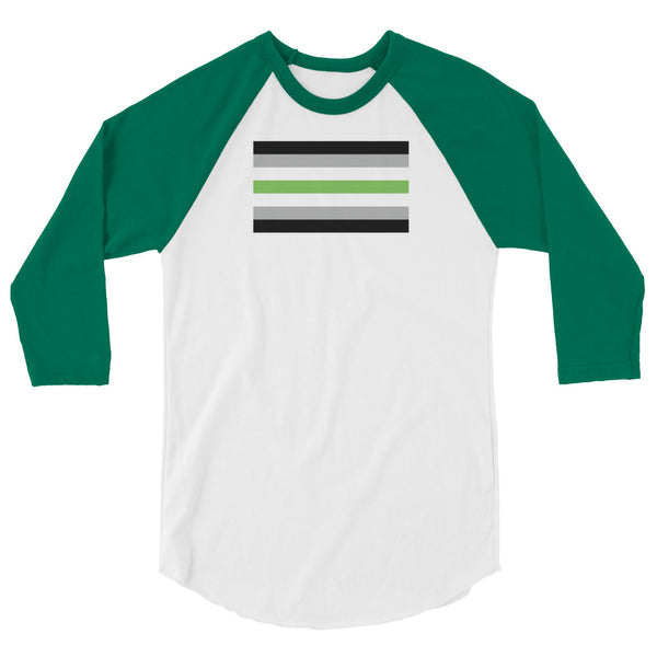 Agender Pride Flag 3/4 Sleeve Raglan Shirt