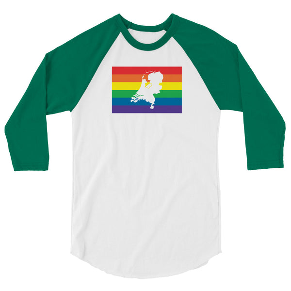 Netherlands LGBT Pride 3/4 sleeve raglan shirt