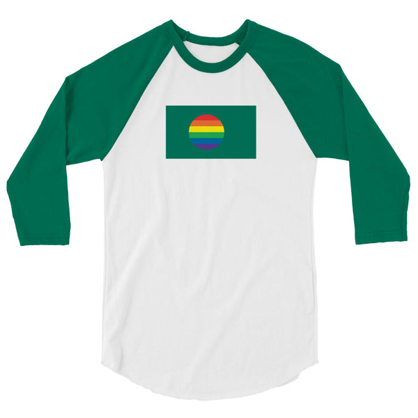 Bangladesh LGBT Pride Flag 3/4 sleeve raglan shirt