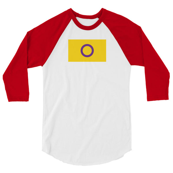Intersex Flag 3/4 sleeve raglan shirt