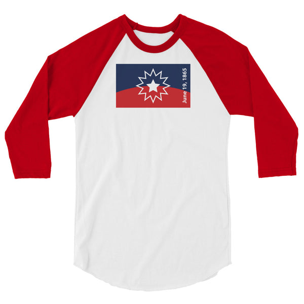 Juneteenth Flag  3/4 sleeve raglan shirt