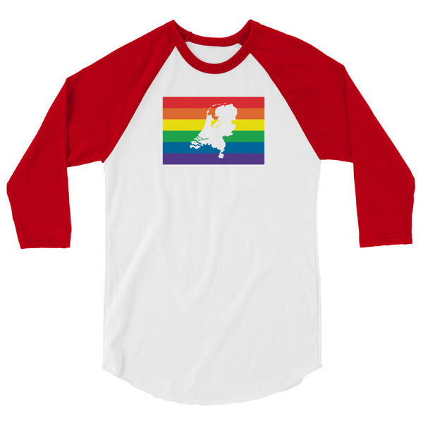 Netherlands LGBT Pride 3/4 sleeve raglan shirt