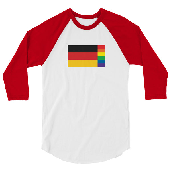 Germany LGBT Pride Flag  3/4 sleeve raglan shirt