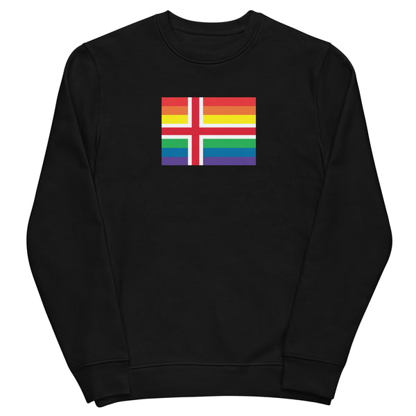 Iceland LGBT Pride Flag Unisex Eco-Sweatshirt