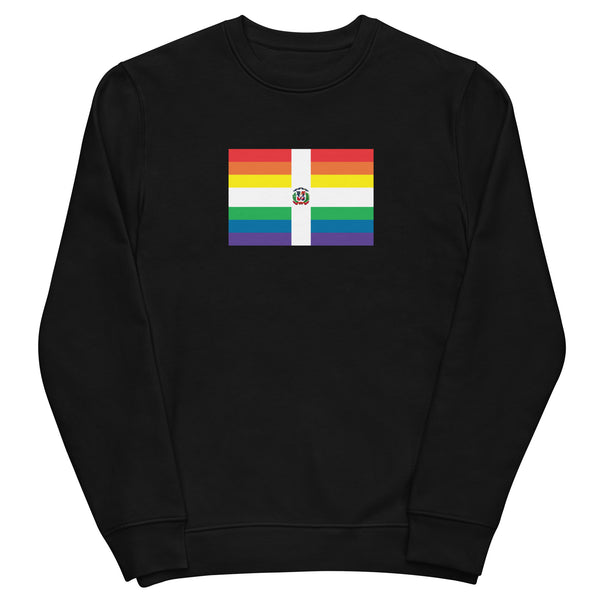 Dominican Republic LGBT Pride Flag Unisex eco sweatshirt