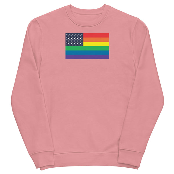 United States LGBT Pride Flag Unisex eco sweatshirt