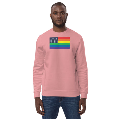 United States LGBT Pride Flag Unisex eco sweatshirt