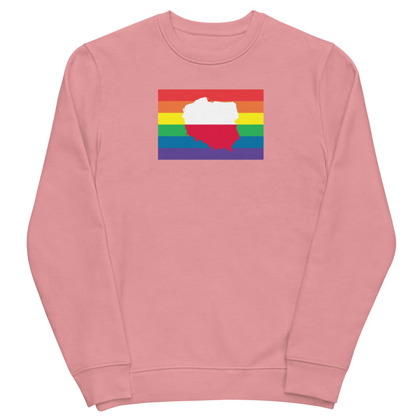 Poland LGBT Pride Flag Unisex eco sweatshirt