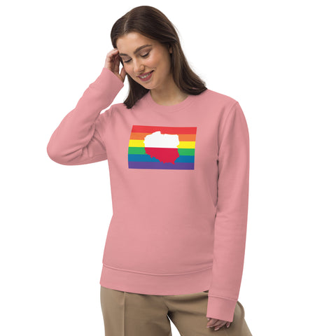 Poland LGBT Pride Flag Unisex eco sweatshirt