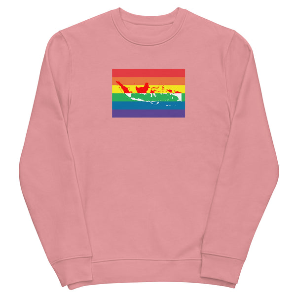 Indonesia LGBT Pride Flag Unisex eco sweatshirt