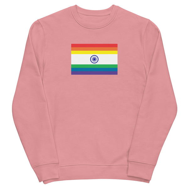 India LGBT Pride Flag Unisex eco sweatshirt