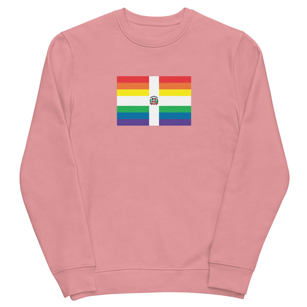 Dominican Republic LGBT Pride Flag Unisex eco sweatshirt