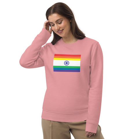 India LGBT Pride Flag Unisex eco sweatshirt