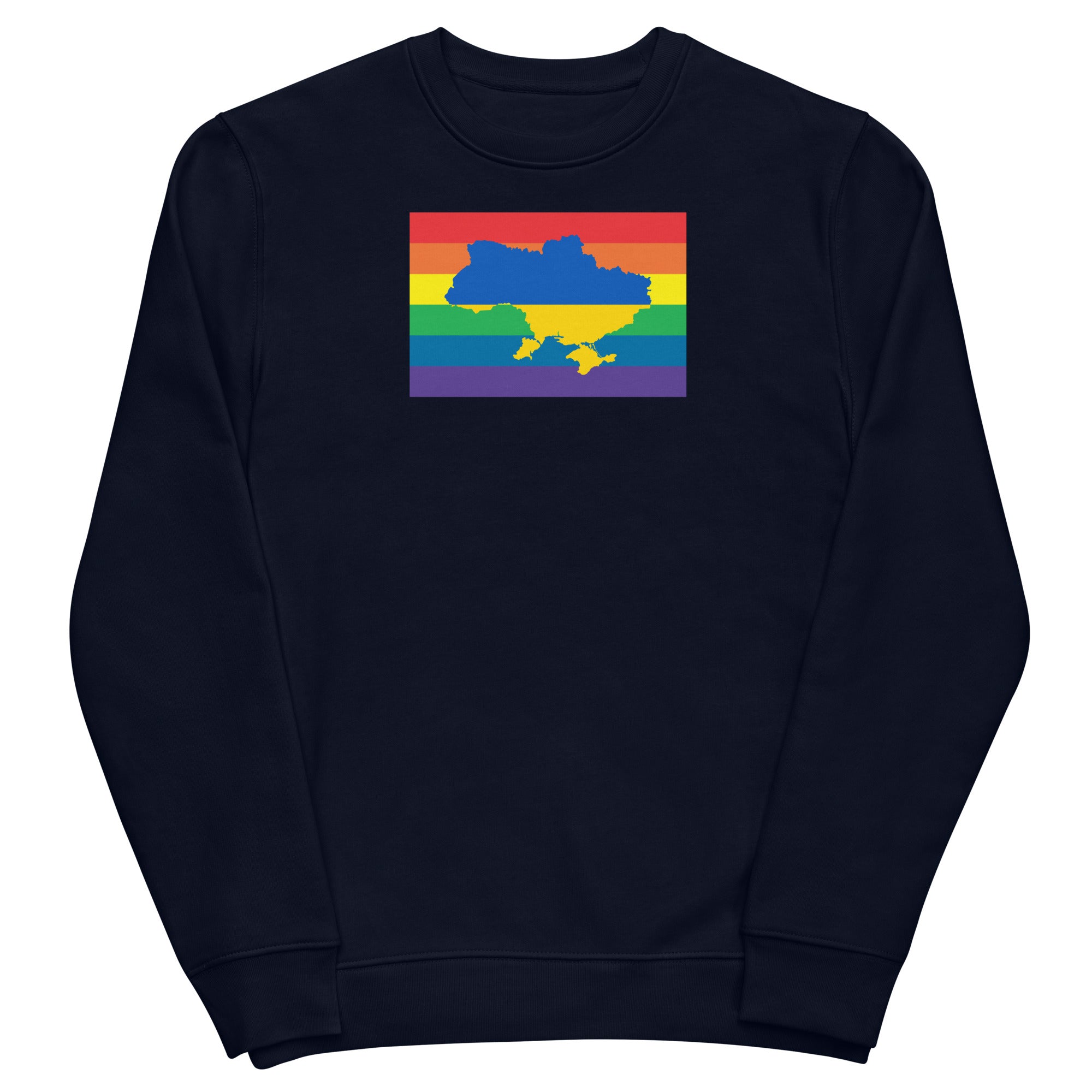 Ukraine LGBT Pride Flag Unisex eco sweatshirt