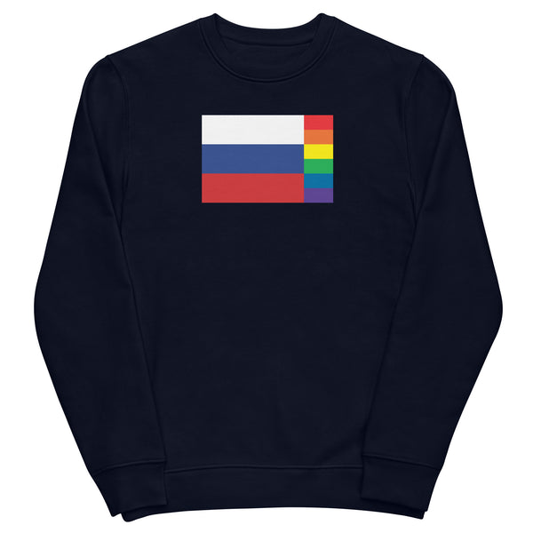 Russia LGBT Pride Flag Unisex eco sweatshirt