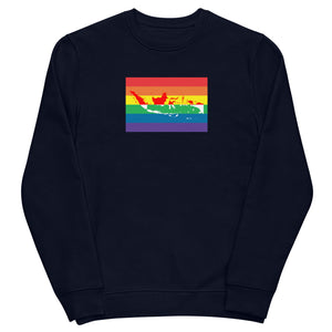 Indonesia LGBT Pride Flag Unisex eco sweatshirt