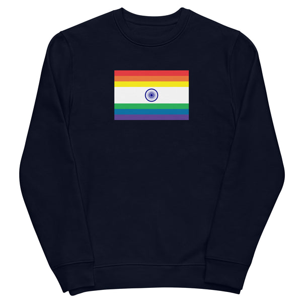 India LGBT Pride Flag Unisex eco sweatshirt