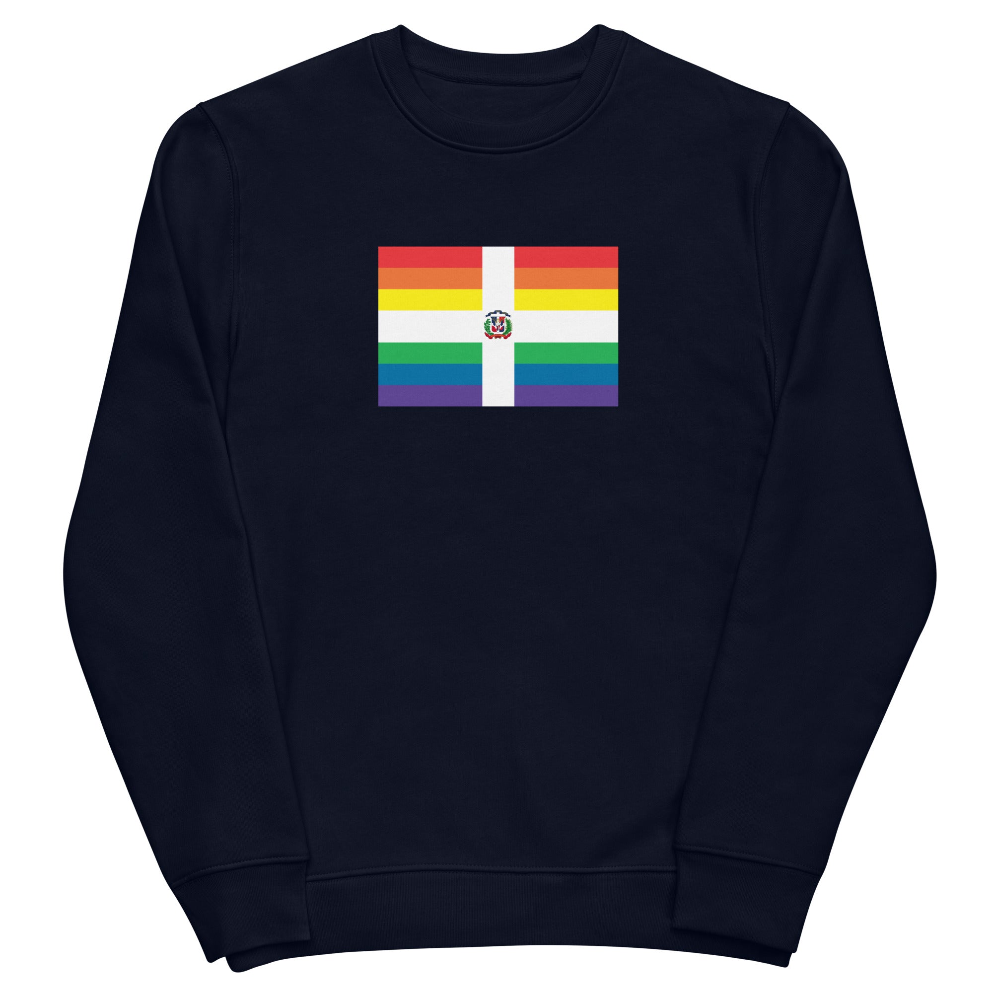 Dominican Republic LGBT Pride Flag Unisex eco sweatshirt